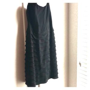 Black formal strapless dress